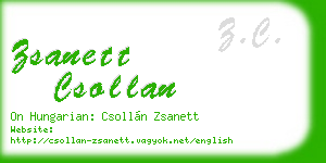 zsanett csollan business card